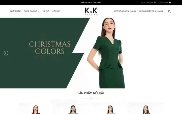 Mẫu web bán hàng thời trang 2