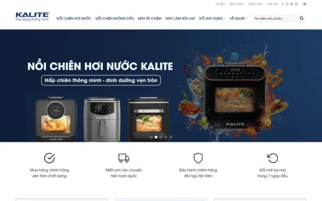 Mẫu web bán gia dụng 2