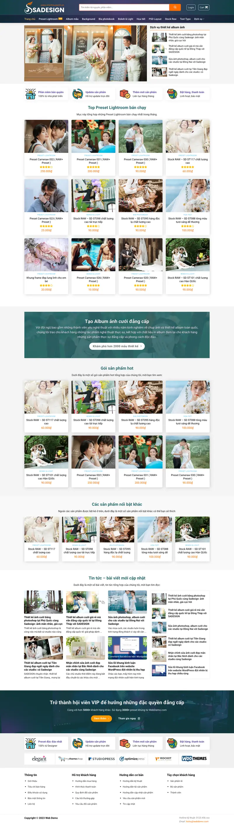 Mẫu web bán file đồ họa stock