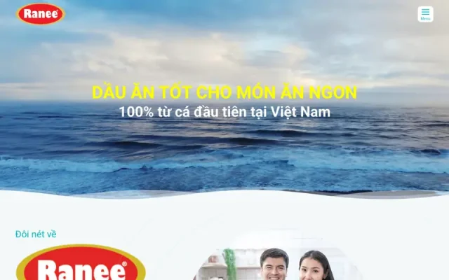 Mẫu web bán dầu ăn