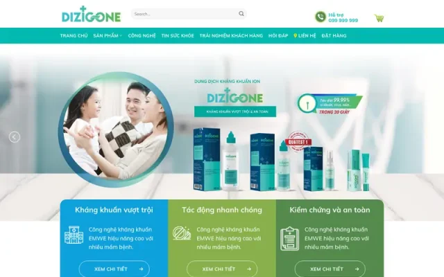Mẫu web woedpress bàn thuốc da liểu