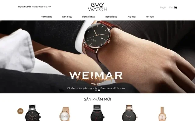 Mẫu web đồng hồ 5