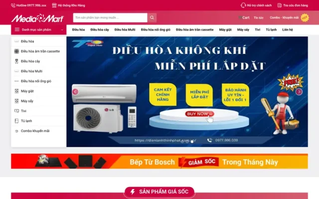 Mẫu web điện máy 8