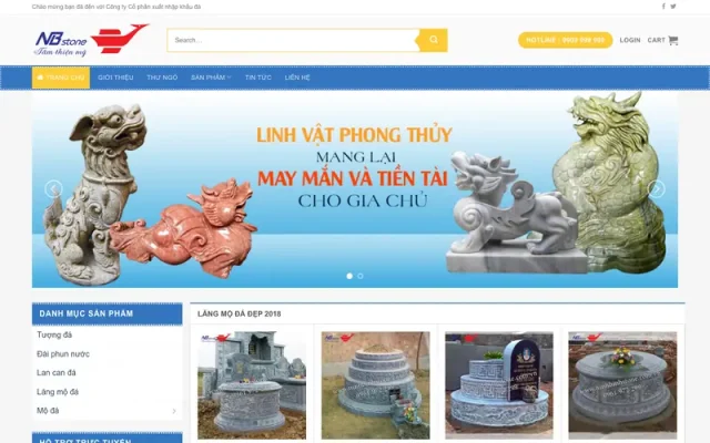 Mẫu web xưởng làm bia đá lăng mộ