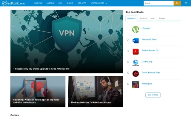 Mẫu web dowload phần mềm