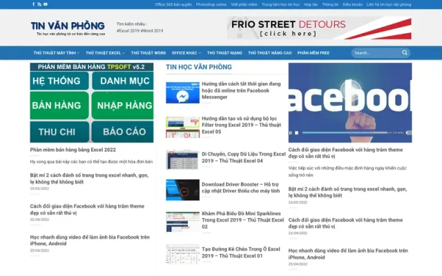Mẫu web tin tức tin học văn phòng