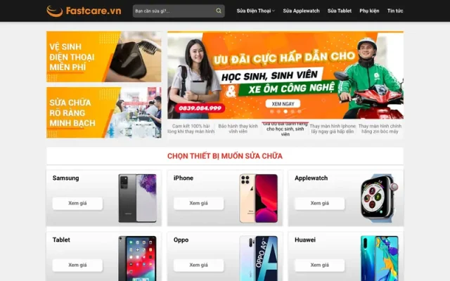 Mẫu web sửa điện thoại 2