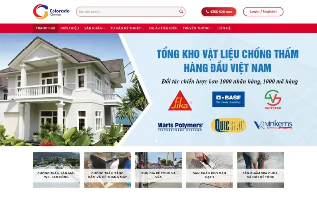 Mẫu web sơn chống thấm