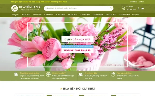 Mẫu web shop hoa tươi 4