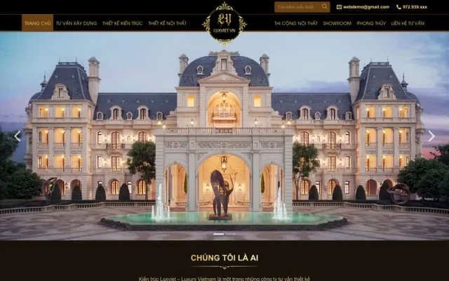 Mẫu web kiến trúc xây dựng 6