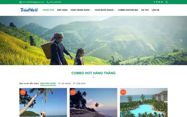 Mẫu web du lịch 1