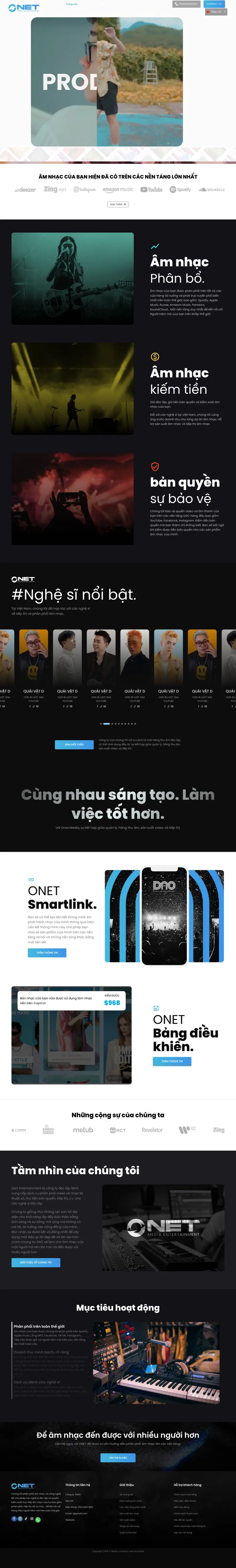 Mẫu web công ty media
