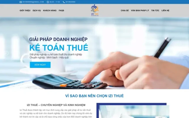Mẫu web công ty kế toán thuế