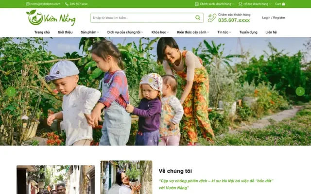 Mẫu web cây xanh 3
