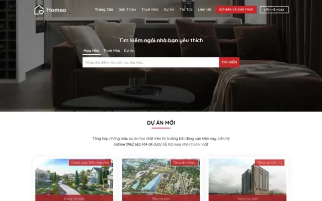 Mẫu web bds 50