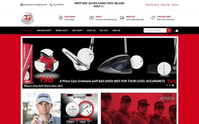 Mẫu web bán đồ golf