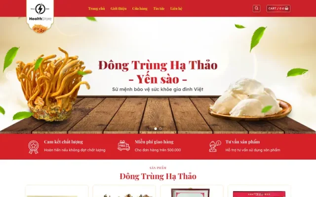 Mẫu web bán yến sào 1
