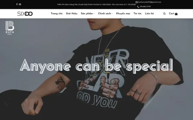 Mẫu web bán quần áo