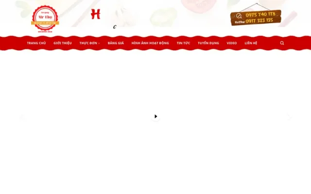 Mẫu web bán heo quay ,quán ăn nhà hàng