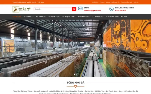 Mẫu web xưởng đá