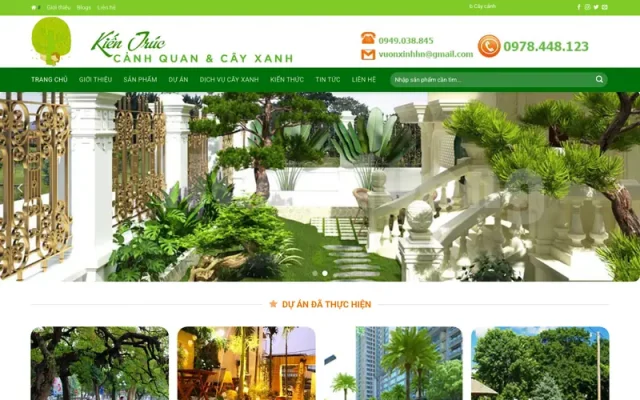 Mẫu web bán cây xanh