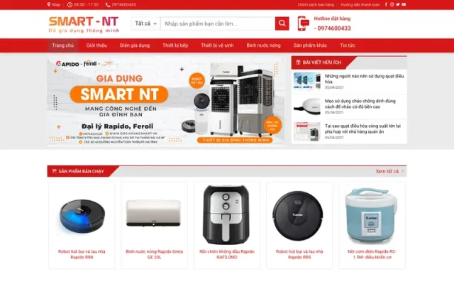 Mẫu web đồ gia dụng