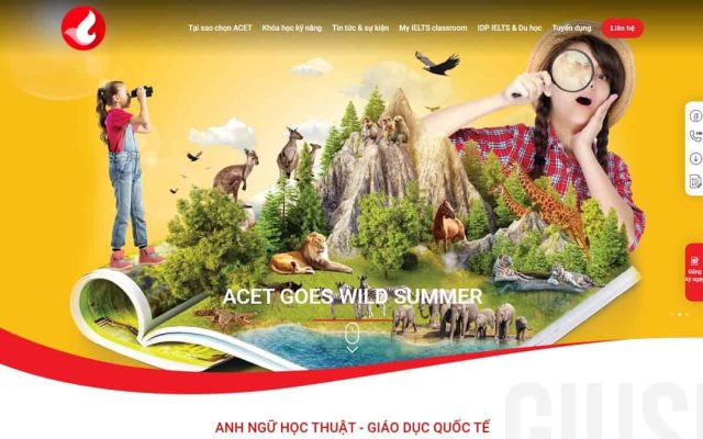 Mẫu web trung tâm anh ngữ