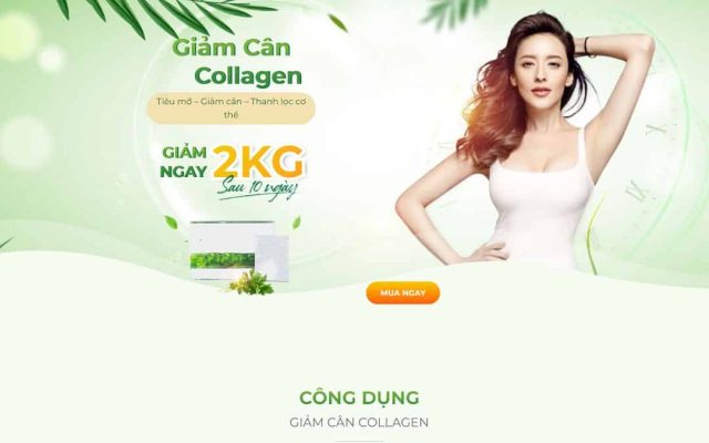 Mẫu web landing page bột giảm cân