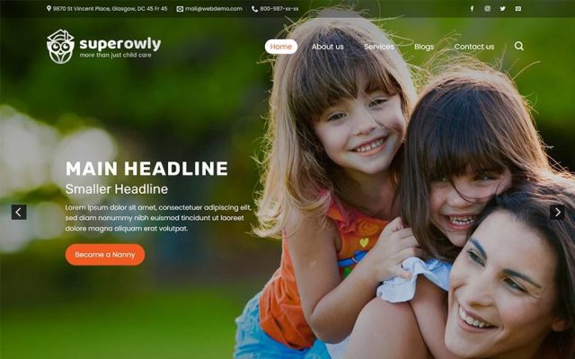 Mẫu web dịch vụ bảo