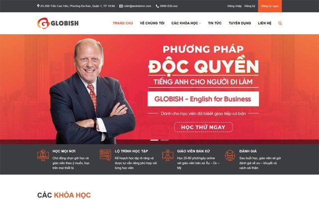 Mẫu web trung tâm học tiếng anh 02