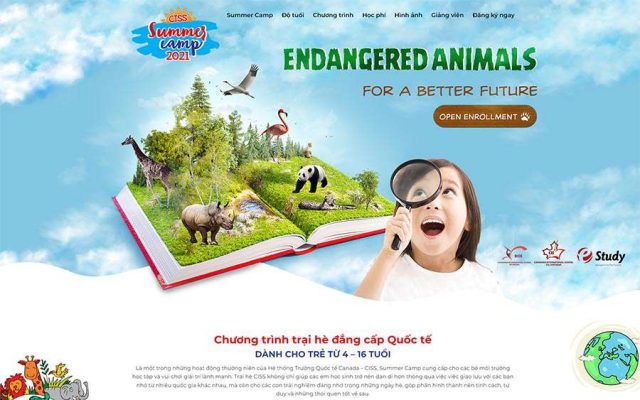 Mẫu web giáo dục anh ngữ 08