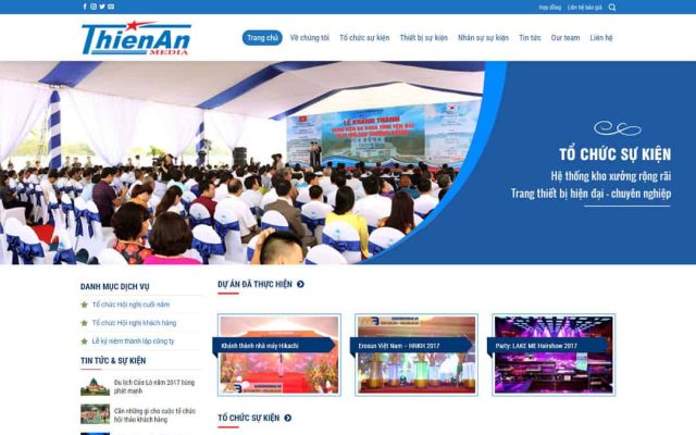 Mẫu web công ty tổ chức sự kiện 02