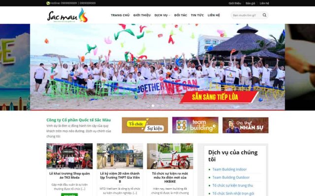 Mẫu web công ty tổ chức sự kiện 03