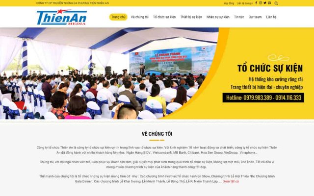 Mẫu web công ty tổ chức sự kiện 06