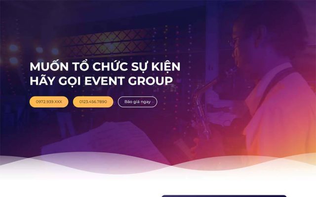 Mẫu web công ty tổ chức sự kiện 07
