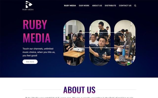 Mẫu web công ty media network