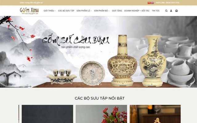 Mẫu web bán gốm sứ 02
