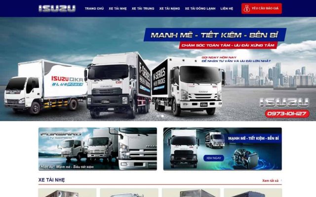 Mẫu web bán xe tải