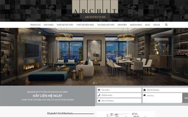 Mẫu web công ty kiến trúc 02