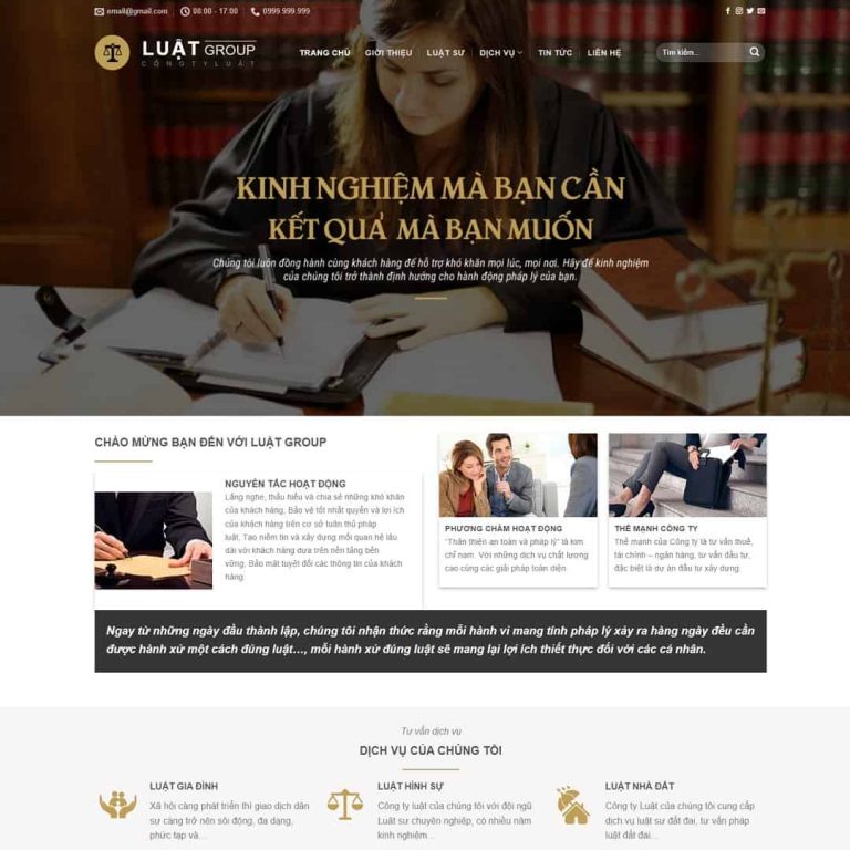 Mẫu web công ty luật 02