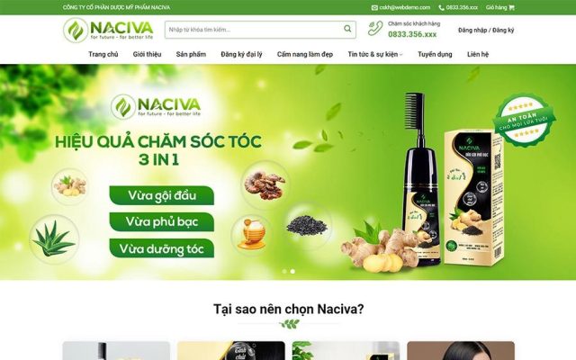 Mẫu web mỹ phẩm 13