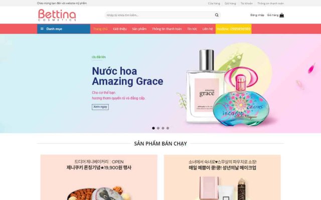 Mẫu web shop mỹ phẩm 04