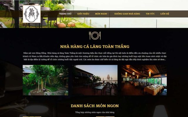 Mẫu web nhà hàng 02