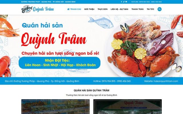 Mẫu web nhà hàng 03