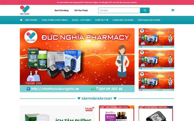 Mẫu web nhà thuốc