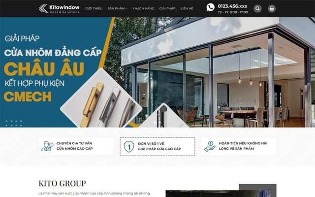 Mẫu web công ty nhôm kính 04