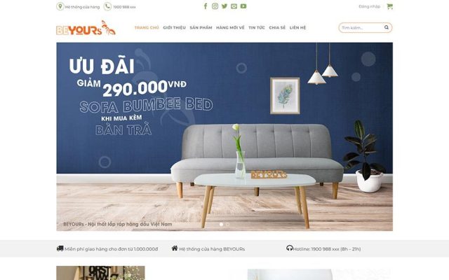 Mẫu web nội thất 31