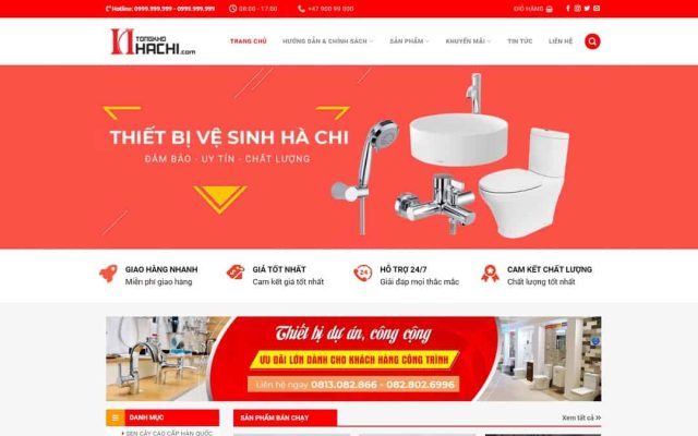 Mẫu web bán thiết bị nội thất 09