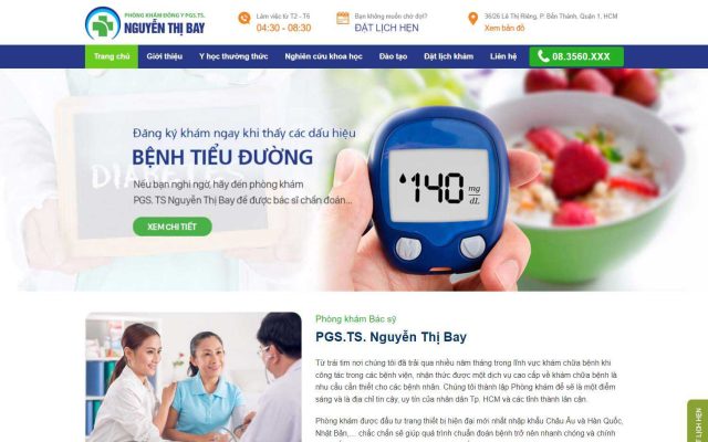 Mẫu web phòng khám đa khoa