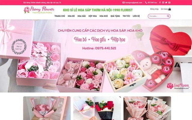 Mẫu web cửa hàng bán hoa 03